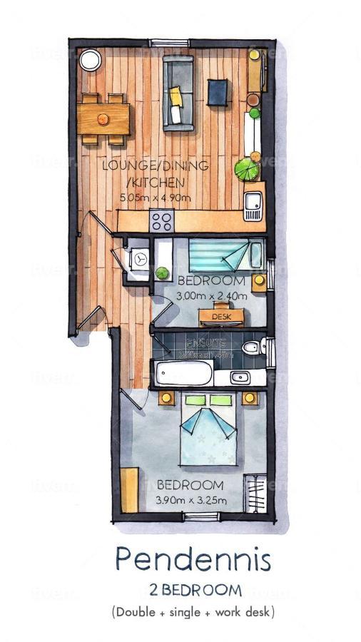 Pendennis - Bright Victorian Flat, Sea Views & Close To Beach Falmouth Exterior photo